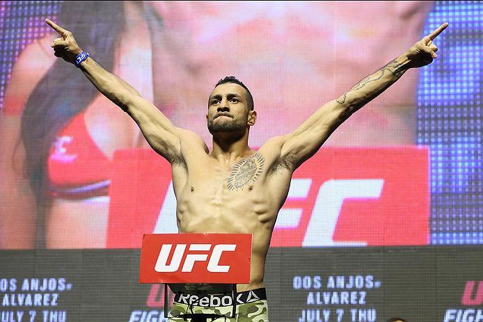 LAS VEGAS, NV - JULY 06: Mehdi Baghdad steps on the scale during the UFC Fight Night Weigh-in event at the T-Mobile Arena on July 6, 2016 in Las Vegas, Nevada. (Photo by Ed Mulholland/Zuffa LLC/Zuffa LLC via Getty Images)