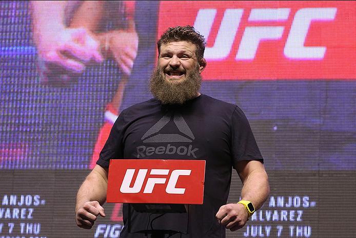 LAS VEGAS, NV - JULY 06: Roy Nelson steps on the scale during the UFC Fight Night Weigh-in event at the T-Mobile Arena on July 6, 2016 in Las Vegas, Nevada. (Photo by Ed Mulholland/Zuffa LLC/Zuffa LLC via Getty Images)