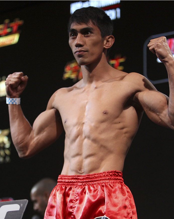 MACAU - FEBRUARY 28: Mark Eddiva during the UFC weigh-in event at the Venetian Macau on February 28, 2014 in Macau. (Photo by Mitch Viquez/Zuffa LLC/Zuffa LLC via Getty Images)