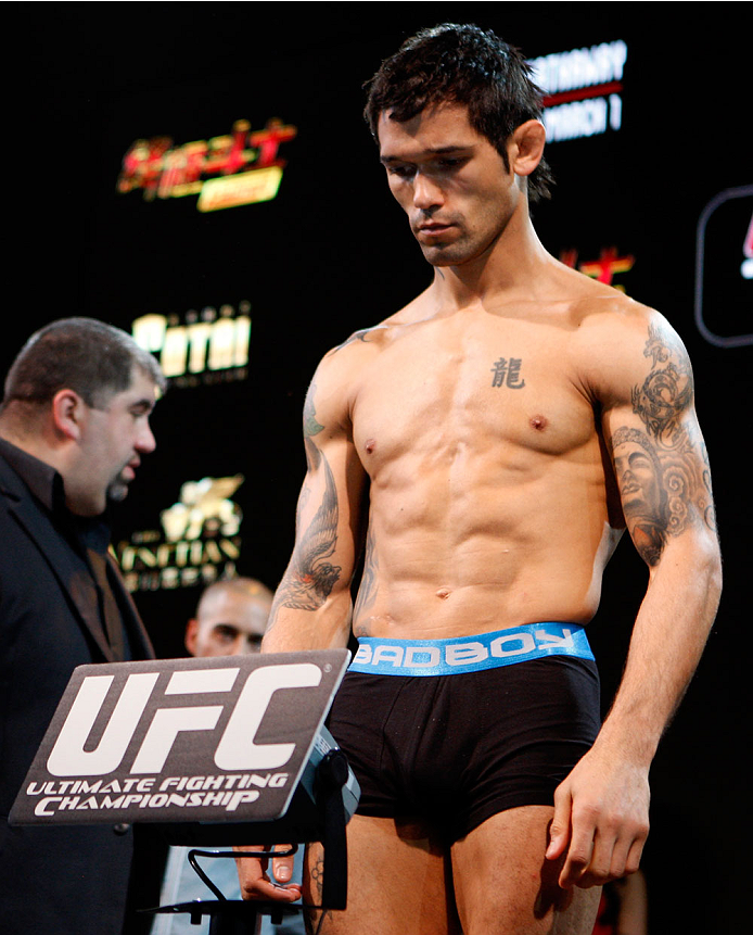 MACAU - FEBRUARY 28: Vaughan Lee during the UFC weigh-in event at the Venetian Macau on February 28, 2014 in Macau. (Photo by Mitch Viquez/Zuffa LLC/Zuffa LLC via Getty Images)