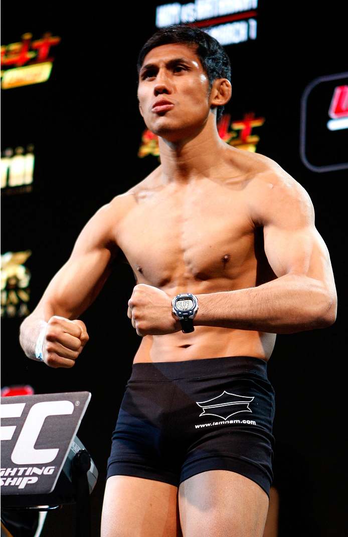 MACAU - FEBRUARY 28: Nam Phan during the UFC weigh-in event at the Venetian Macau on February 28, 2014 in Macau. (Photo by Mitch Viquez/Zuffa LLC/Zuffa LLC via Getty Images)