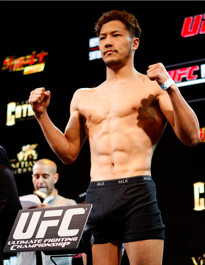 MACAU - FEBRUARY 28: Kazuki Tokudome during the UFC weigh-in event at the Venetian Macau on February 28, 2014 in Macau. (Photo by Mitch Viquez/Zuffa LLC/Zuffa LLC via Getty Images)
