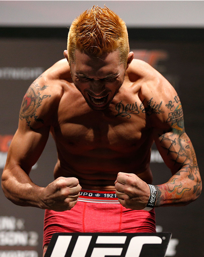 NATAL, BRAZIL - MARCH 22: Rony "Jason" Mariano-Bazzera weighs in during the UFC weigh-in at Ginasio Nelio Dias on March 22, 2014 in Natal, Brazil. (Photo by Josh Hedges/Zuffa LLC/Zuffa LLC via Getty Images)
