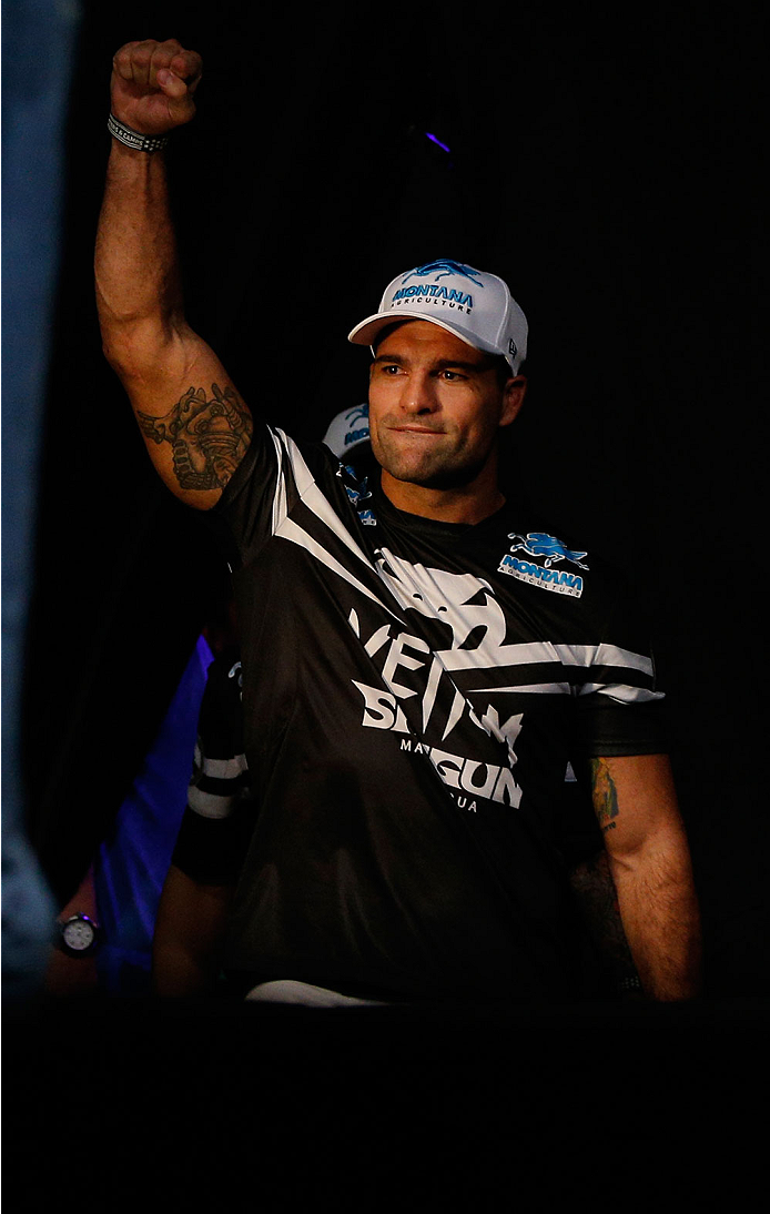 NATAL, BRAZIL - MARCH 22: Mauricio "Shogun" Rua enters the arena during the UFC weigh-in at Ginasio Nelio Dias on March 22, 2014 in Natal, Brazil. (Photo by Josh Hedges/Zuffa LLC/Zuffa LLC via Getty Images)