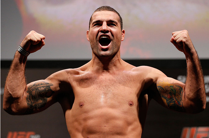 NATAL, BRAZIL - MARCH 22: Mauricio "Shogun" Rua weighs in during the UFC weigh-in at Ginasio Nelio Dias on March 22, 2014 in Natal, Brazil. (Photo by Josh Hedges/Zuffa LLC/Zuffa LLC via Getty Images)