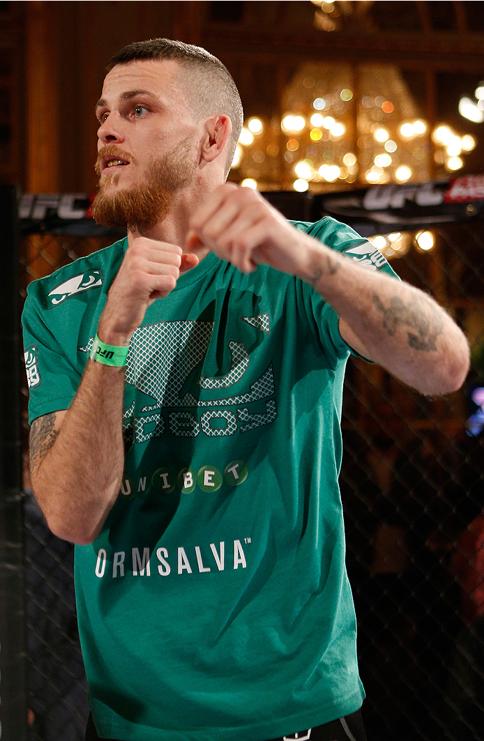 STOCKHOLM, SWEDEN - OCTOBER 01: Niklas Backstrom of Sweden holds an open training session for media and fans at the Grand Hotel on October 1, 2014 in Stockholm, Sweden. (Photo by Josh Hedges/Zuffa LLC/Zuffa LLC via Getty Images)