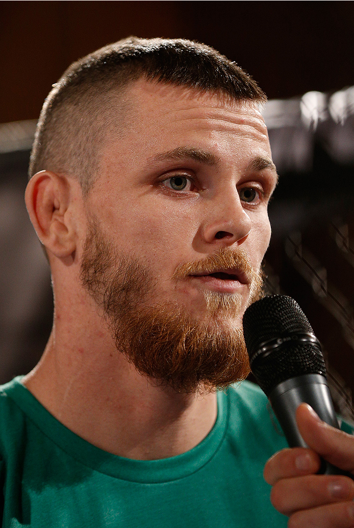 STOCKHOLM, SWEDEN - OCTOBER 01: Niklas Backstrom of Sweden holds an open training session for media and fans at the Grand Hotel on October 1, 2014 in Stockholm, Sweden. (Photo by Josh Hedges/Zuffa LLC/Zuffa LLC via Getty Images)