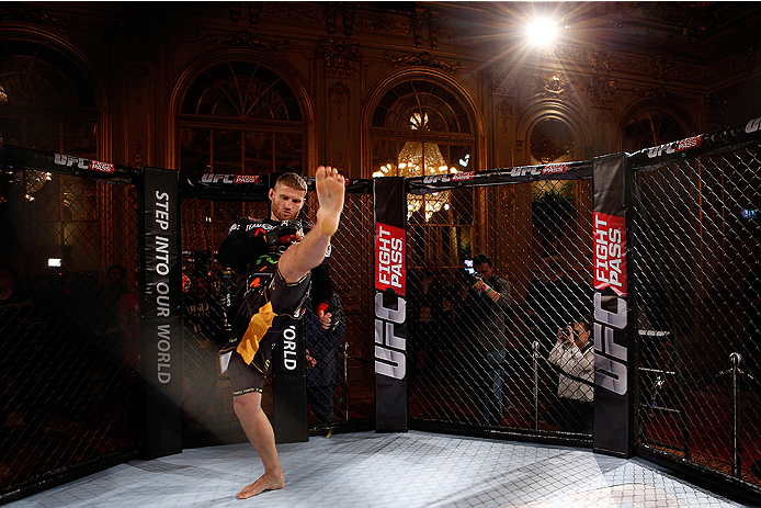 STOCKHOLM, SWEDEN - OCTOBER 01: Jan Blachowicz of Poland holds an open training session for media and fans at the Grand Hotel on October 1, 2014 in Stockholm, Sweden. (Photo by Josh Hedges/Zuffa LLC/Zuffa LLC via Getty Images)