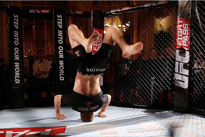STOCKHOLM, SWEDEN - OCTOBER 01: Gunnar Nelson of Iceland holds an open training session for media and fans at the Grand Hotel on October 1, 2014 in Stockholm, Sweden. (Photo by Josh Hedges/Zuffa LLC/Zuffa LLC via Getty Images)