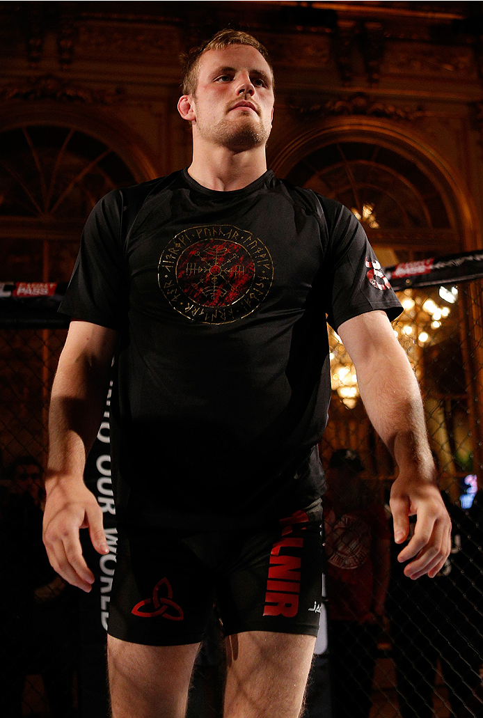 STOCKHOLM, SWEDEN - OCTOBER 01: Gunnar Nelson of Iceland holds an open training session for media and fans at the Grand Hotel on October 1, 2014 in Stockholm, Sweden. (Photo by Josh Hedges/Zuffa LLC/Zuffa LLC via Getty Images)