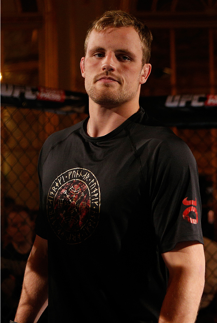 STOCKHOLM, SWEDEN - OCTOBER 01: Gunnar Nelson of Iceland holds an open training session for media and fans at the Grand Hotel on October 1, 2014 in Stockholm, Sweden. (Photo by Josh Hedges/Zuffa LLC/Zuffa LLC via Getty Images)