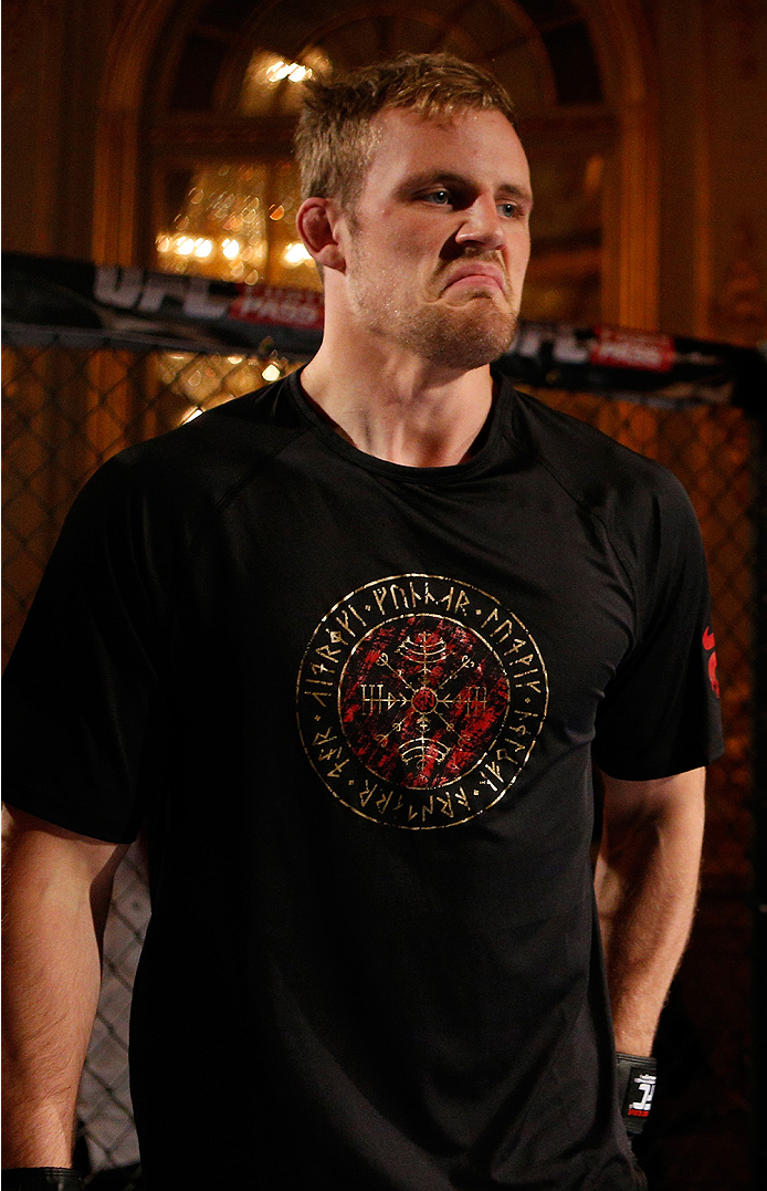 STOCKHOLM, SWEDEN - OCTOBER 01: Gunnar Nelson of Iceland holds an open training session for media and fans at the Grand Hotel on October 1, 2014 in Stockholm, Sweden. (Photo by Josh Hedges/Zuffa LLC/Zuffa LLC via Getty Images)
