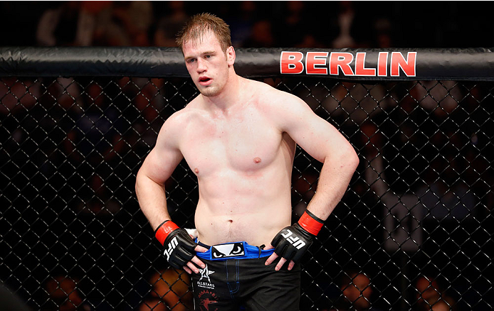 BERLIN, GERMANY - MAY 31: Viktor Pesta stand during the Ruslan Magomedov vs. Viktor Pesta at UFC Fight Night Berlin event at O2 World on May 31, 2014 in Berlin, Germany. (Photo by Boris Streubel/Zuffa LLC/Zuffa LLC via Getty Images)