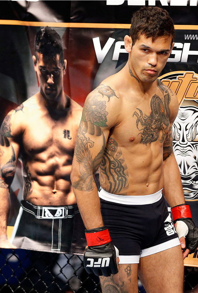 BERLIN, GERMANY - MAY 31: Vaughan Lee enters the ring during the Iuri Alcantara vs. Vaughan Lee at UFC Fight Night Berlin event at O2 World on May 31, 2014 in Berlin, Germany. (Photo by Boris Streubel/Zuffa LLC/Zuffa LLC via Getty Images)