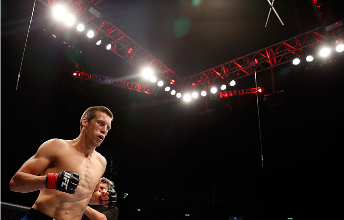 BERLIN, GERMANY - MAY 31: Magnus Cedenblad enters the ring for the Krzysztof Jotko vs. Magnus Cedenblad at UFC Fight Night Berlin event at O2 World on May 31, 2014 in Berlin, Germany. (Photo by Boris Streubel/Zuffa LLC/Zuffa LLC via Getty Images)