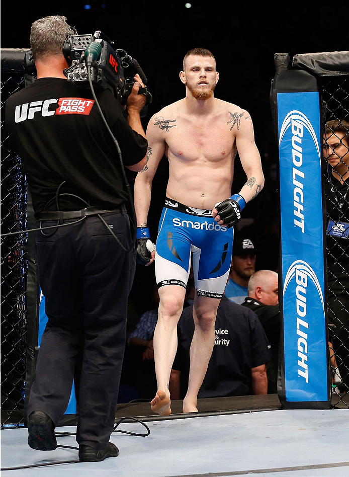 BERLIN, GERMANY - MAY 31: Niklas Backstrom enters the ring for the Niklas Backstrom vs. Tom Niinimaki at UFC Fight Night Berlin event at O2 World on May 31, 2014 in Berlin, Germany. (Photo by Boris Streubel/Zuffa LLC/Zuffa LLC via Getty Images)
