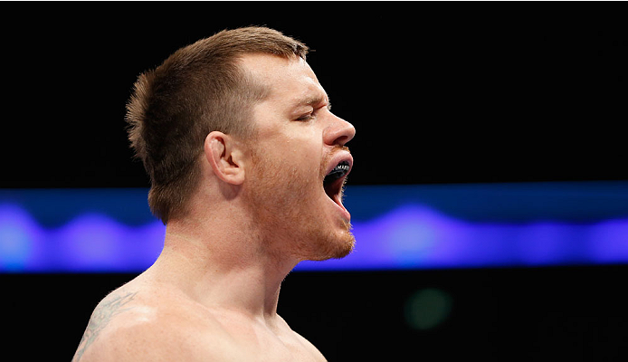 BERLIN, GERMANY - MAY 31: C.B. Dollaway enters the ring for the C.B. Dollaway vs. Francis Carmont match at UFC Fight Night Berlin event at O2 World on May 31, 2014 in Berlin, Germany. (Photo by Boris Streubel/Zuffa LLC/Zuffa LLC via Getty Images)