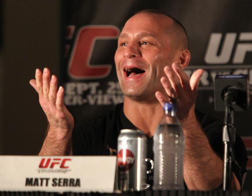 INDIANAPOLIS - SEPTEMBER 23: UFC Welterweight Matt Serra at the UFC 119 pre-fight press conference at The Old National Center on September 23, 2010 in Indianapolis, Indiana. (Photo by Josh Hedges/Zuffa LLC/Zuffa LLC via Getty Images)