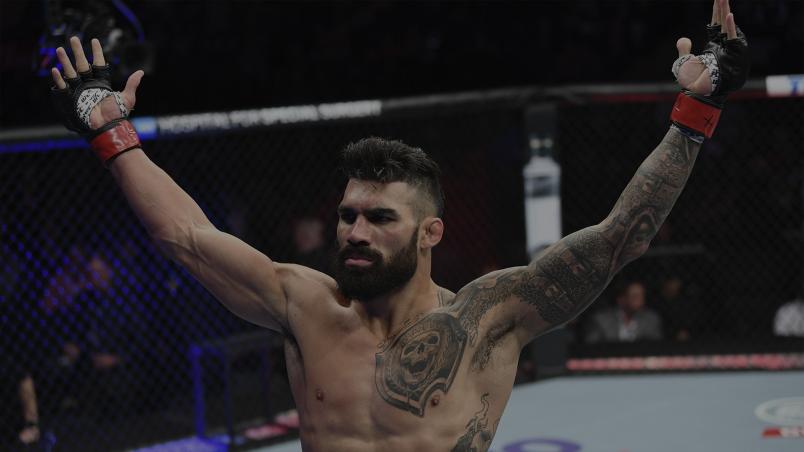 NEW YORK, NY - NOVEMBER 03: Lyman Good celebrates his knockout victory over Ben Saunders in their welterweight bout during the UFC 230 event inside Madison Square Garden on November 3, 2018 in New York, New York. (Photo by Jeff Bottari/Zuffa LLC/Zuffa LLC via Getty Images)