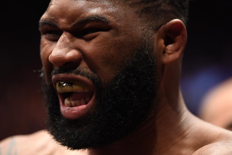 BEIJING, CHINA - NOVEMBER 24: Curtis Blaydes prepares to fight Francis Ngannou in their heavyweight bout during the UFC Fight Night event inside Cadillac Arena on November 24, 2018 in Beijing, China. (Photo by Jeff Bottari/Zuffa LLC/Zuffa LLC via Getty Images)