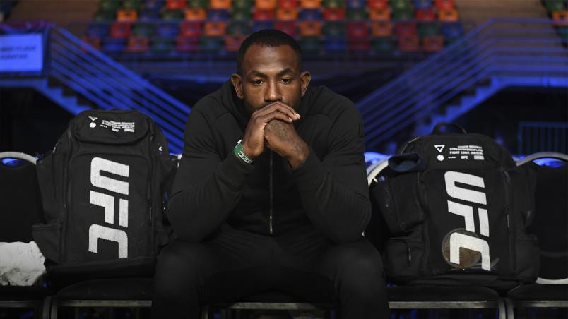 BUENOS AIRES, ARGENTINA - NOVEMBER 16: Khalil Rountree Jr. waits backstage during the UFC Fight Night weigh-in event inside Arena Parque Rosa on November 16, 2018 in Buenos Aires, Argentina. (Photo by Mike Roach/Zuffa LLC/Zuffa LLC via Getty Images)