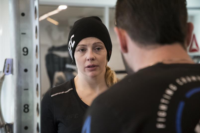 Joanne Calderwood at the UFC Performance Institute training for UFC Brooklyn