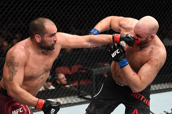 Blagoy Ivanov of Bulgaria punches Ben Rothwell