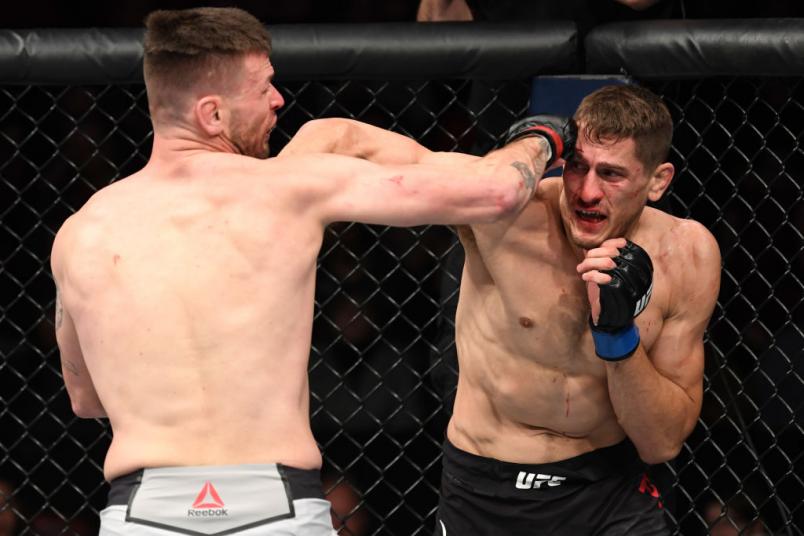 Niko Price punches Tim Means