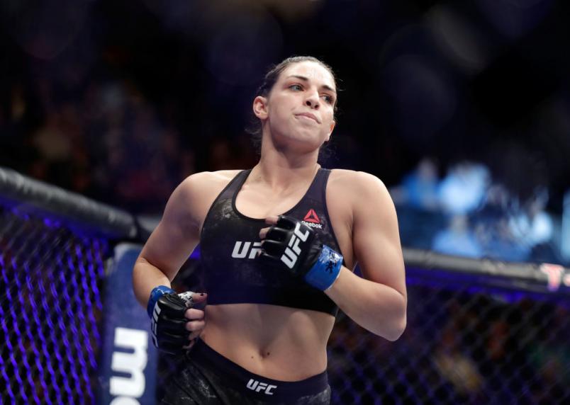 LAS VEGAS, NV - MARCH 03: Mackenzie Dern jogs before a women's strawweight bout during UFC 222 at T-Mobile Arena on March 3, 2018 in Las Vegas, Nevada. (Photo by Isaac Brekken/Getty Images)