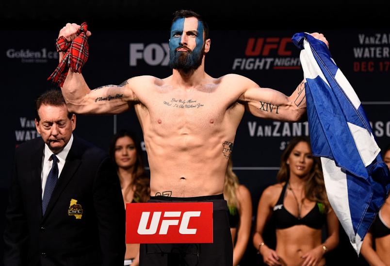 SACRAMENTO, CA - DECEMBER 16: Paul Craig of Scotland poses on the scale during the UFC Fight Night weigh-in inside the Golden 1 Center Arena on December 16, 2016 in Sacramento, California. (Photo by Jeff Bottari/Zuffa LLC/Zuffa LLC via Getty Images)