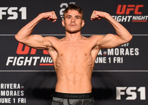 UTICA, NY - MAY 31: Nathaniel Wood of England poses on the scale during the UFC weigh-in at the DoubleTree Hotel on May 31, 2018 in Utica, New York. (Photo by Josh Hedges/Zuffa LLC/Zuffa LLC via Getty Images)